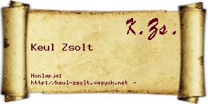 Keul Zsolt névjegykártya